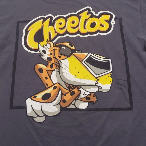 Cheetos Casual Crew Nexk Short Sleeve Graphic T Shirt Mens Size Small S Gray - Picture 4 of 8